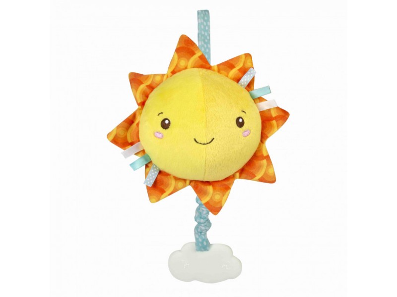 Baby Clementoni For You Βρεφικός Μουσικός Κρεμαστός Χνουδωτός Ήλιος Για 0+ Μηνών