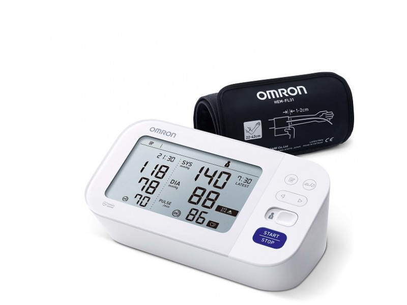 Omron M6 Confort Υπεραυτόματο Πιεσόμετρο Μπράτσου με περιχείδα Μεσαίου-Μεγάλου μεγέθους HEM-7321-E