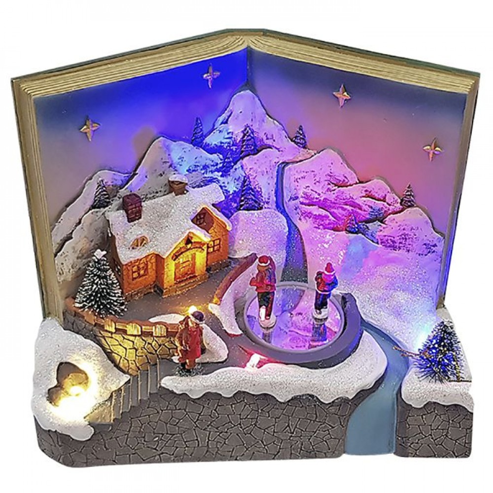93-2365 Χωριό Xmas Ανοιχτό Βιβλίο 18cm