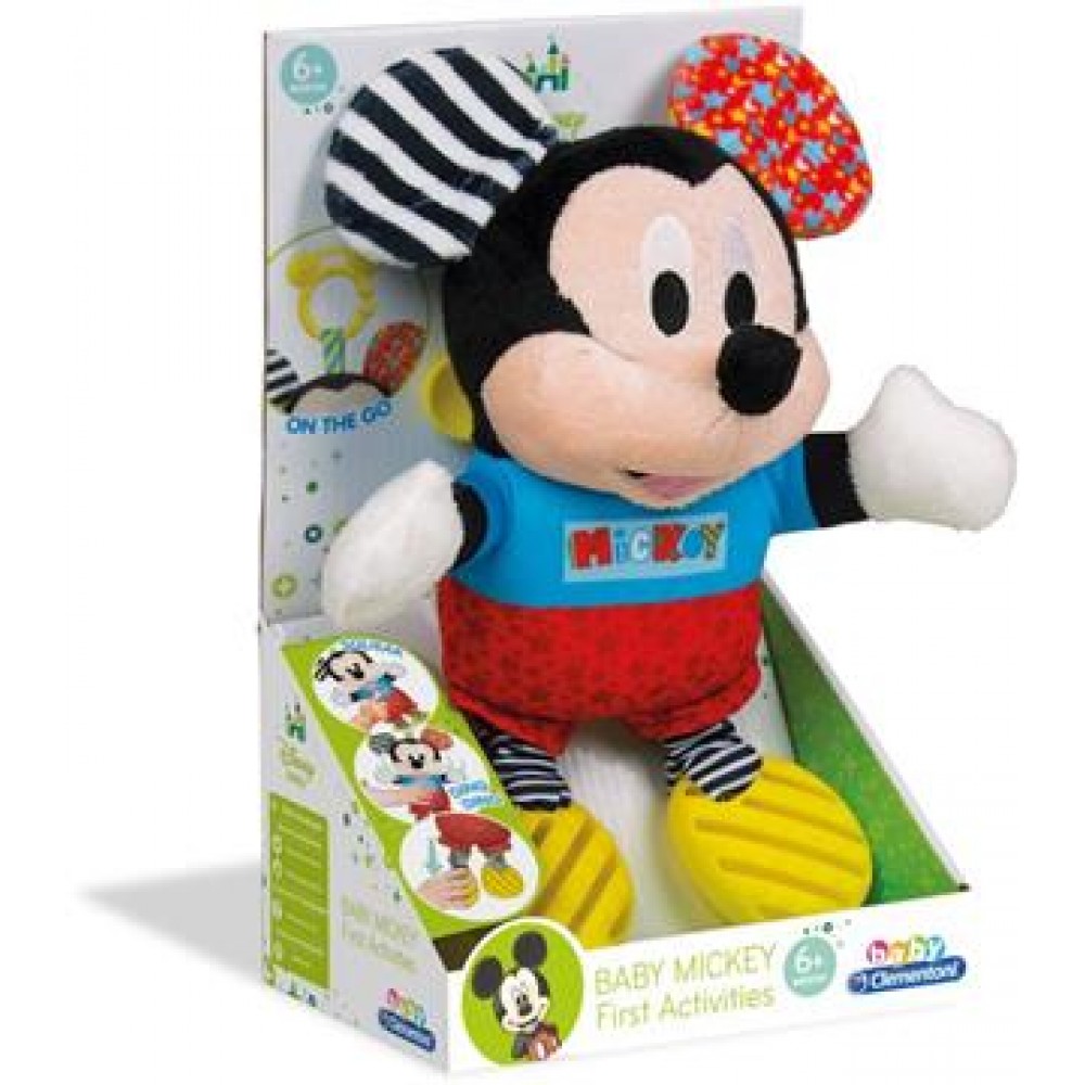 Baby Clementoni Disney Λούτρινο Κουδουνίστρα Mickey Για 6+ Μηνών