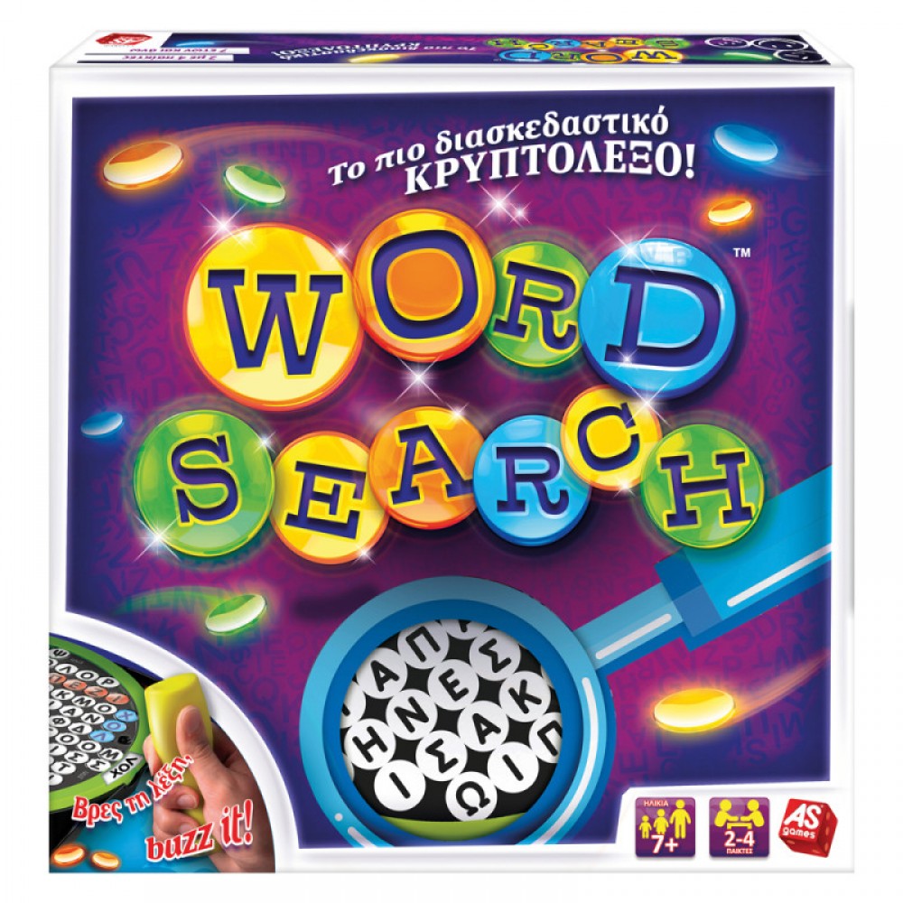 AS Games Επιτραπέζιο Παιχνίδι Wordsearch Για Ηλικίες 7+ Χρονών Και 2-4 Παίκτες