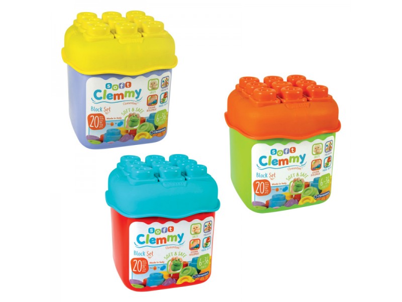 Soft Clemmy Μαλακά Premium Τουβλάκια Σε Κουβά 20 Τμχ Για 6-36 Μηνών Soft Clemmy Μαλακά Premium Τουβλάκια Σε Κουβά 20 Τμχ Για 6-36 Μηνών
