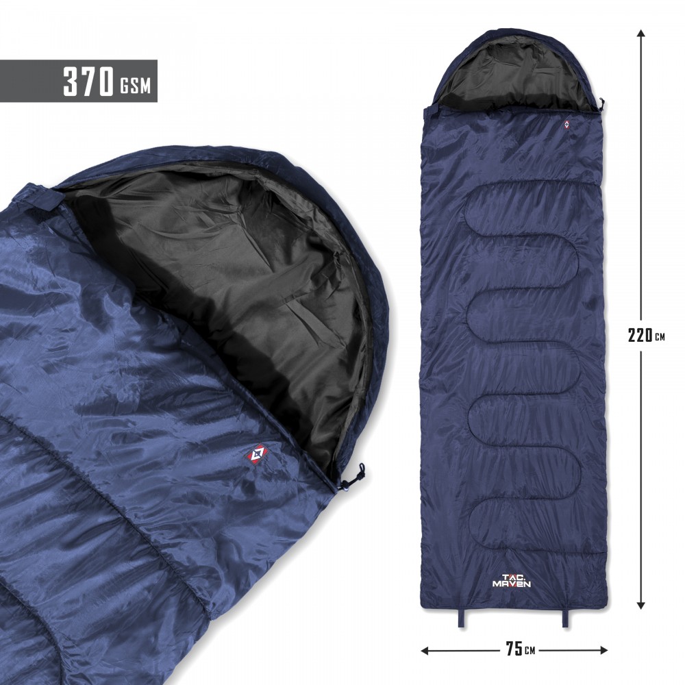 Pentagon Sleeping Bag Μονό 2 Εποχών Major 370gr/M² Midnight Blue D19002-05MB