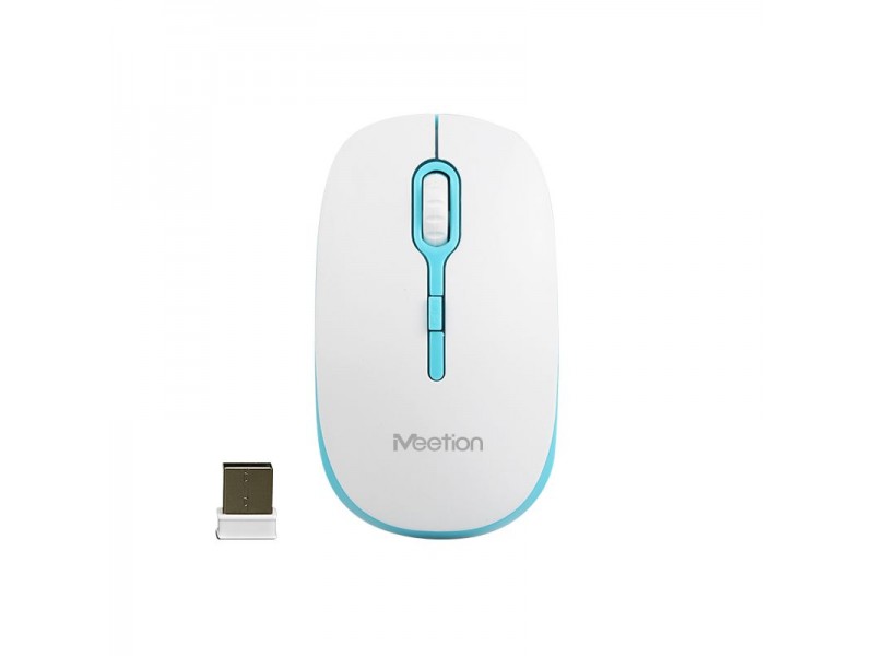 Meetion MT-R547 2.4G Ασύρματο Ποντίκι / Άσπρο + Μπλέ