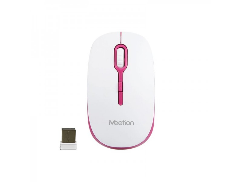 Meetion MT-R547 2.4G Ασύρματο Ποντίκι / Άσπρο + Κόκκινο
