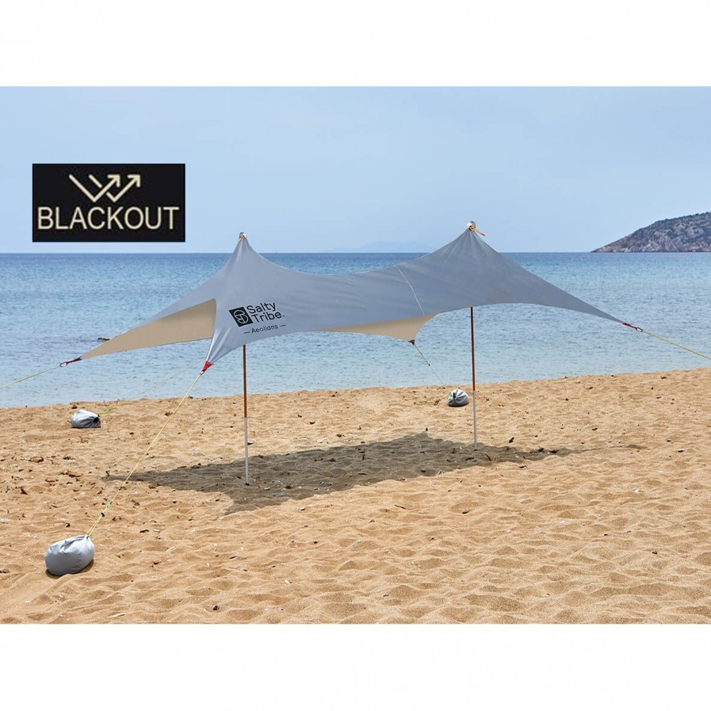Ελαστική Τέντα Παραλίας Salty Tribe 3X2.5 Silver Blackout /Sand