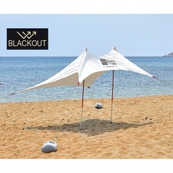 Ελαστική Τέντα Παραλίας Salty Tribe 2X2 Silver Blackout