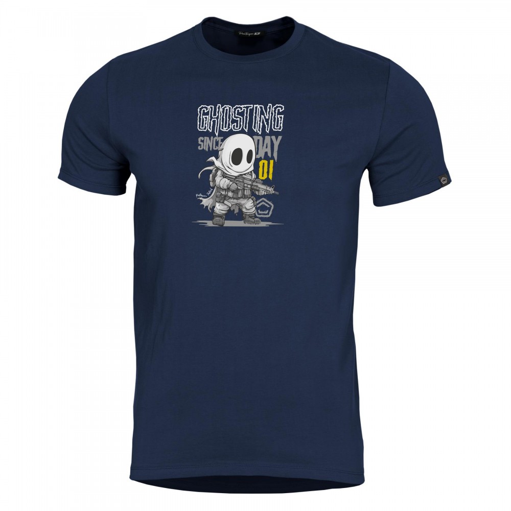 Pentagon GHOSTING T‑Shirt Μπλουζάκι – 100% Βαμβάκι, 190Gsm, Comfort Fit, Midnight Blue K09053
