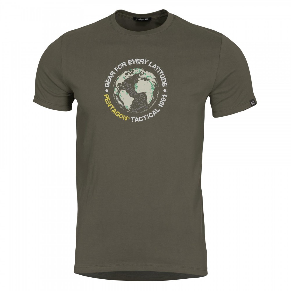 entagon Globe T‑Shirt Μπλουζάκι K09055 – 100% Βαμβάκι, 190Gsm, Comfort Fit
