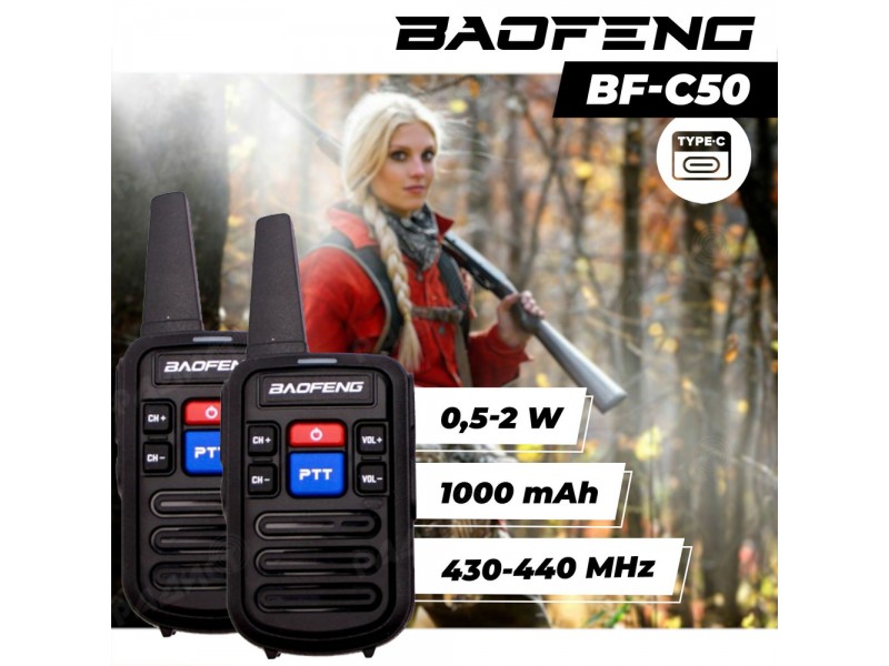 10 Τεμάχια Baofeng BF-C50 Mini Φορητοί Επαγγελματικοί Ασύρματοι UHF Για Ερασιτεχνική Ή Επαγγελματική Χρήση