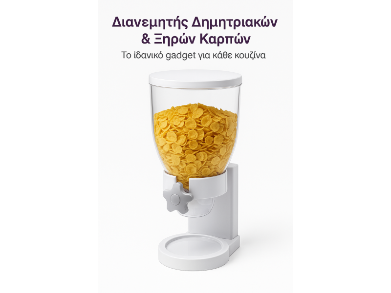 Διανεμητής Δημητριακών & Ξηρών Καρπών – Οργανώστε την Κουζίνα με Στυλ & Ευκολία Διανεμητής Δημητριακών & Ξηρών Καρπών – Οργανώστε την Κουζίνα με Στυλ & Ευκολία