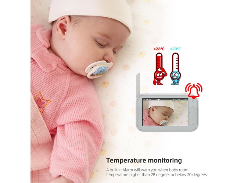 WiFi Camera Baby Monitor 4.5'' IPS Με Ήχο EDUP EP-1080P28