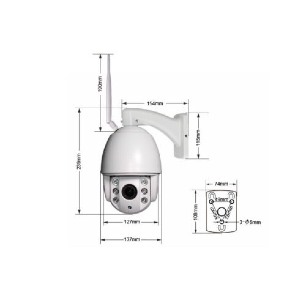 IP Camera Wi-Fi 1080P Εξωτερικού χώρου αδιάβροχη