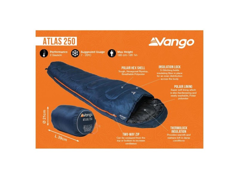 Υπνόσακος Vango ATLAS 250 /Blue