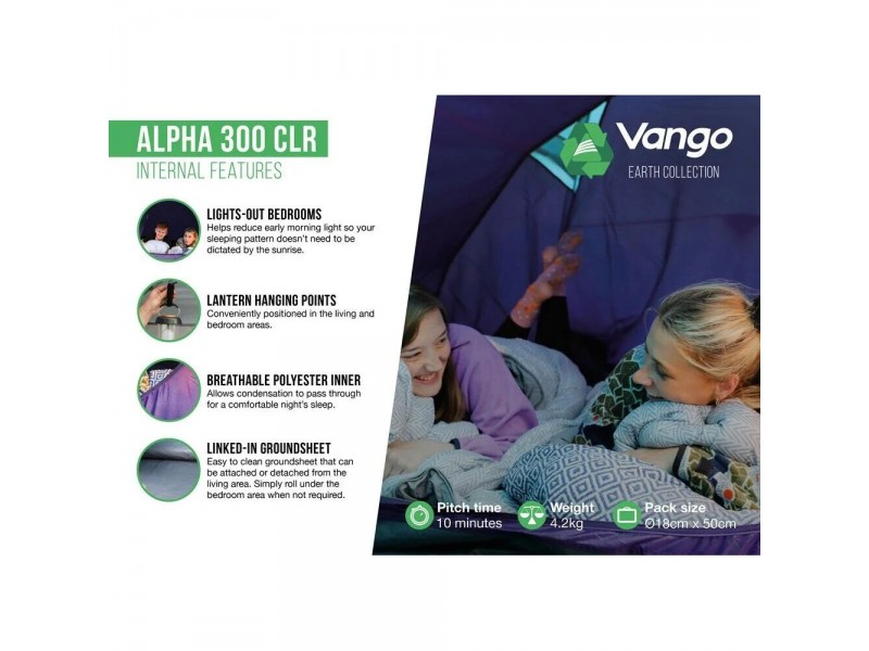 Σκηνή 3 Ατόμων Vango ALPHA 300 /Blue clear