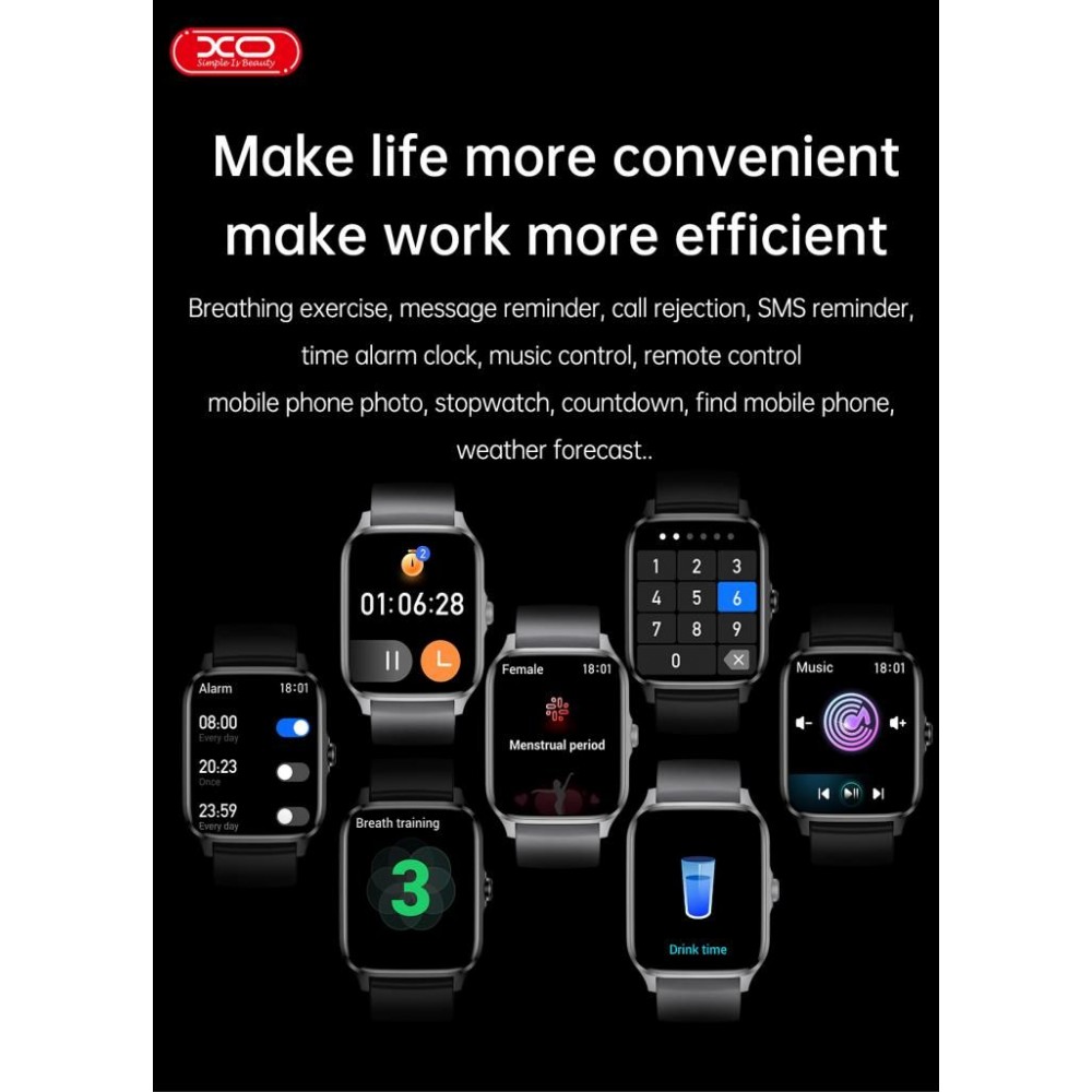 XO J2 Star Square Smart Sports Talking Watch