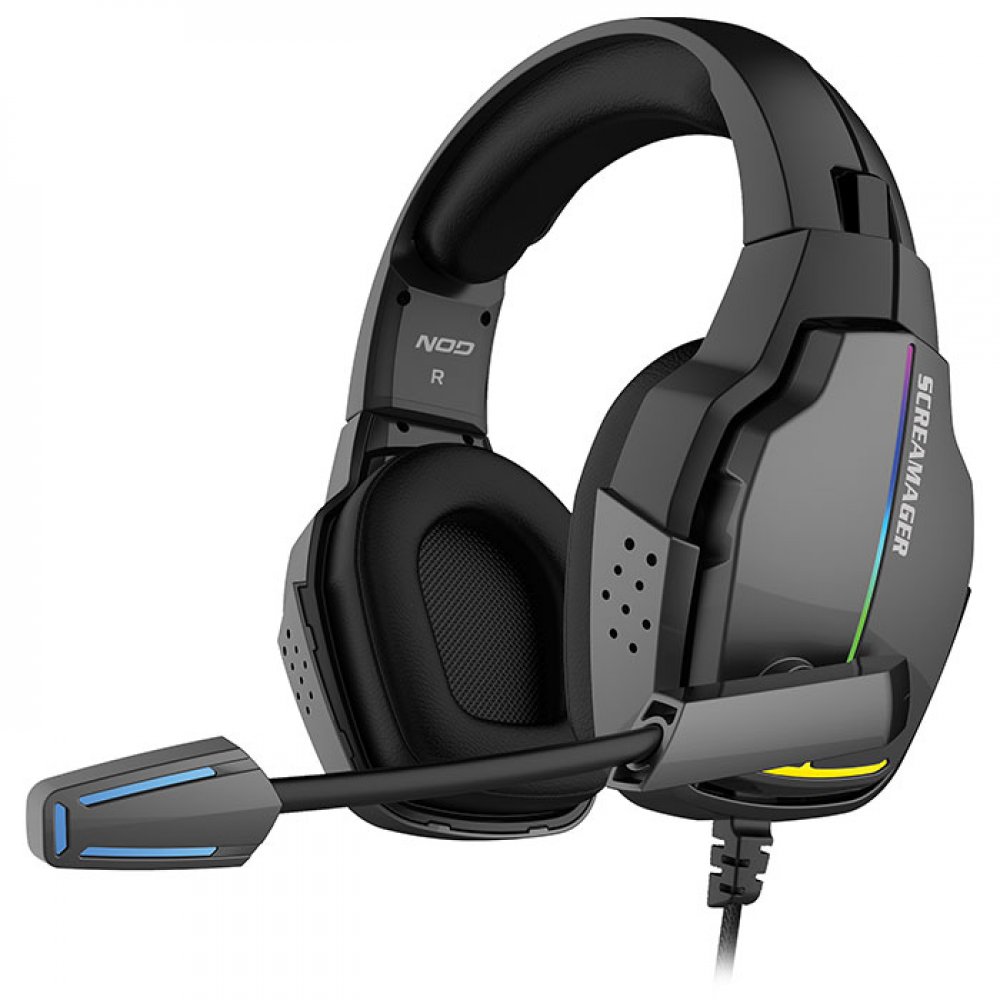 Gaming headset με αναδιπλούμενο μικρόφωνο και rainbow NOD SCREAMAGER 