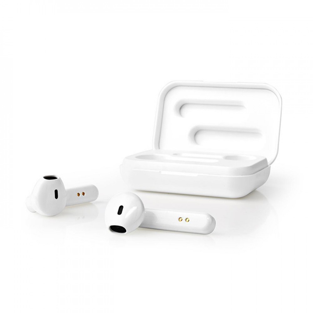 233-2023 Nedis Bluetooth Ακουστικά Handsfree Με Θήκη Φόρτισης Σε Λευκό Χρώμα