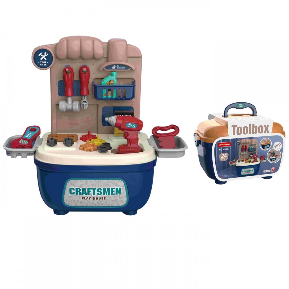 Βαλιτσάκι Εργαλεία 24 Τεμ  26x12x12cm ToyMarkt 913284