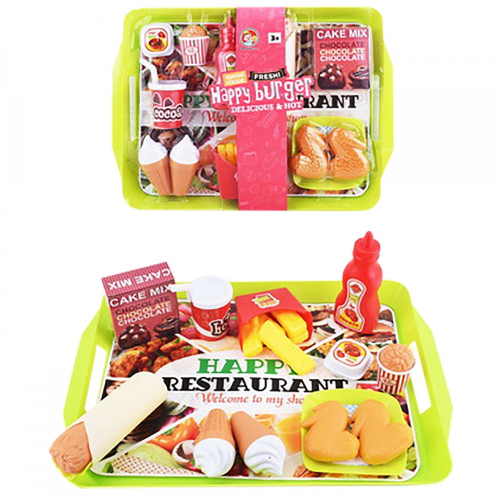 Happy Burger Δίσκος Σερβιρίσματος 19 ΤΕΜ 35x5x26cm ToyMarkt 971153