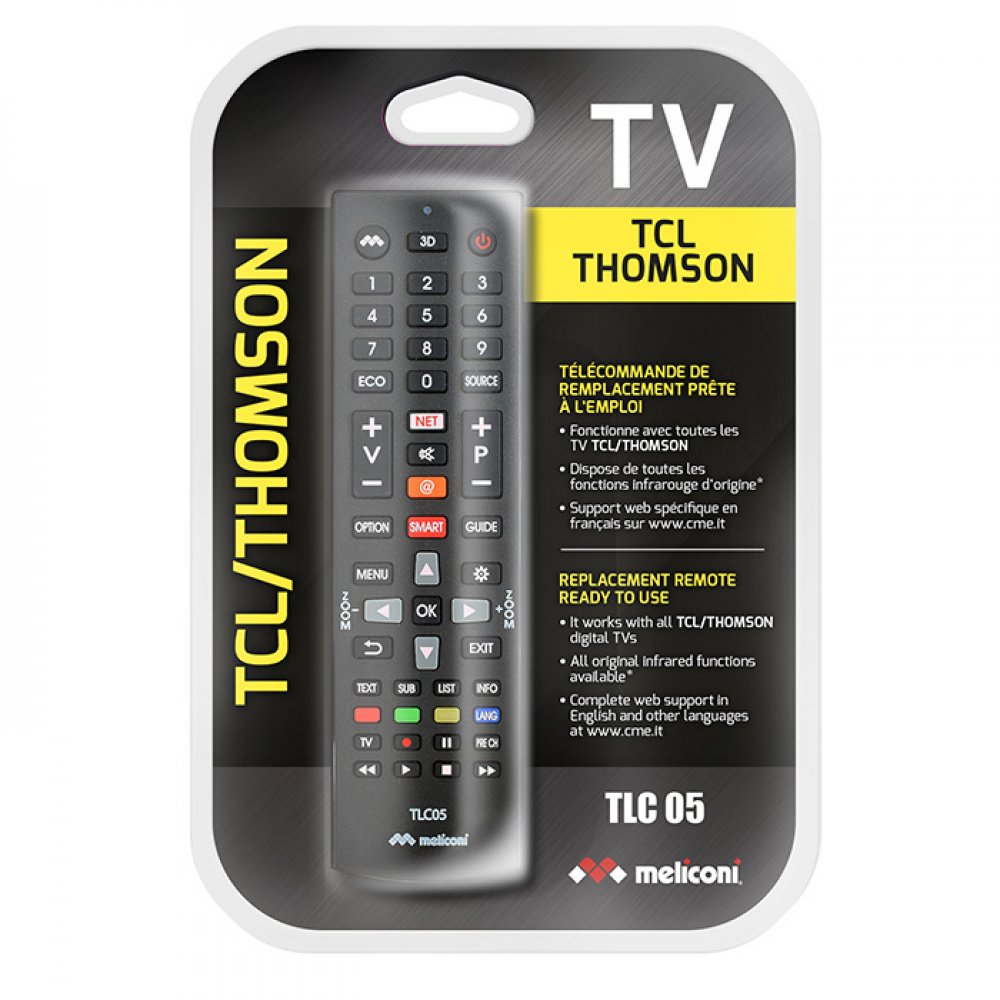 Meliconi TLC05 Τηλεχειριστήριο Αντικατάστασης Για τηλεοράσεις Tcl/Thomson