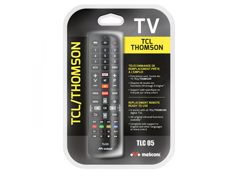 Meliconi TLC05 Τηλεχειριστήριο Αντικατάστασης Για τηλεοράσεις Tcl/Thomson