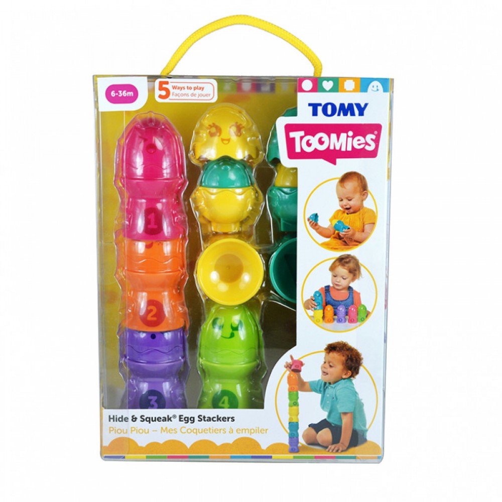 Tomy Toomies Βρεφικό Παιχνίδι Αυγουλάκια Πυραμίδα Για 6-36 Μηνών