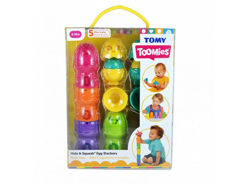 Tomy Toomies Βρεφικό Παιχνίδι Αυγουλάκια Πυραμίδα Για 6-36 Μηνών