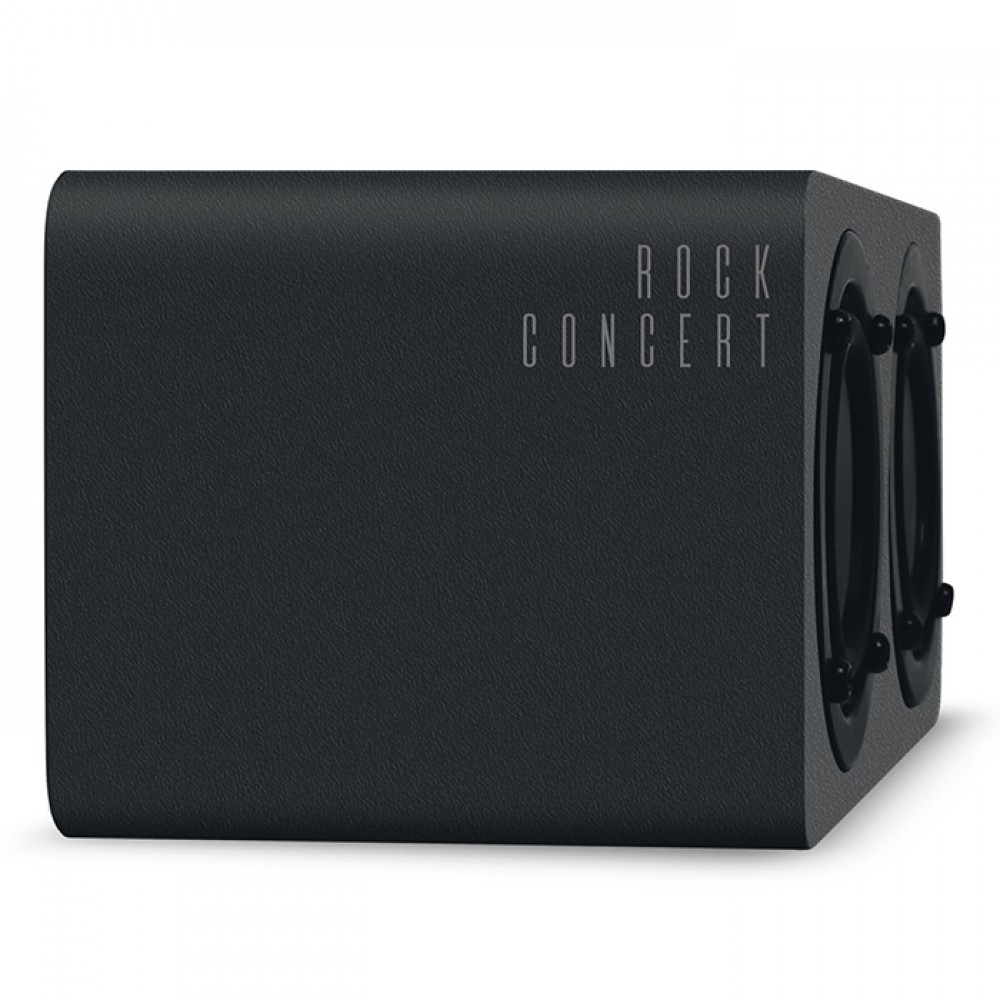 141-0181 Nod Rock Concert Ξύλινο Φορητό Bluetooth Ηχείο Σε Total Black Χρώμα, 10W.