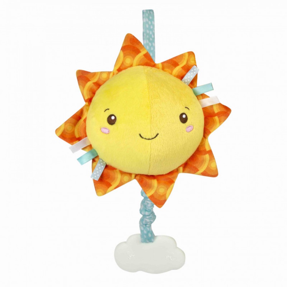 Baby Clementoni For You Βρεφικός Μουσικός Κρεμαστός Χνουδωτός Ήλιος Για 0+ Μηνών