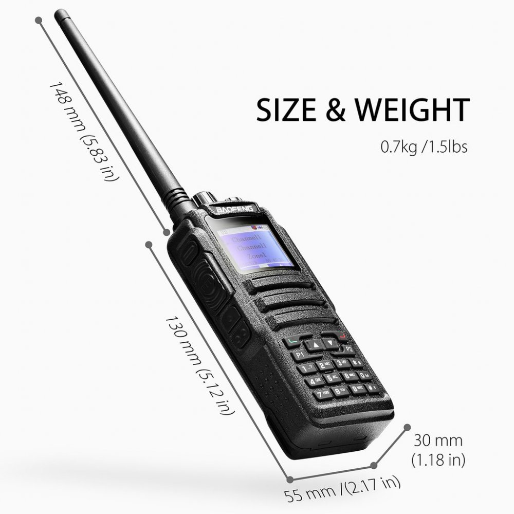 Baofeng DM-1701 DMR / Dual Band / 5 Watt / 120,000 Επαφές / Λειτουργία SMS