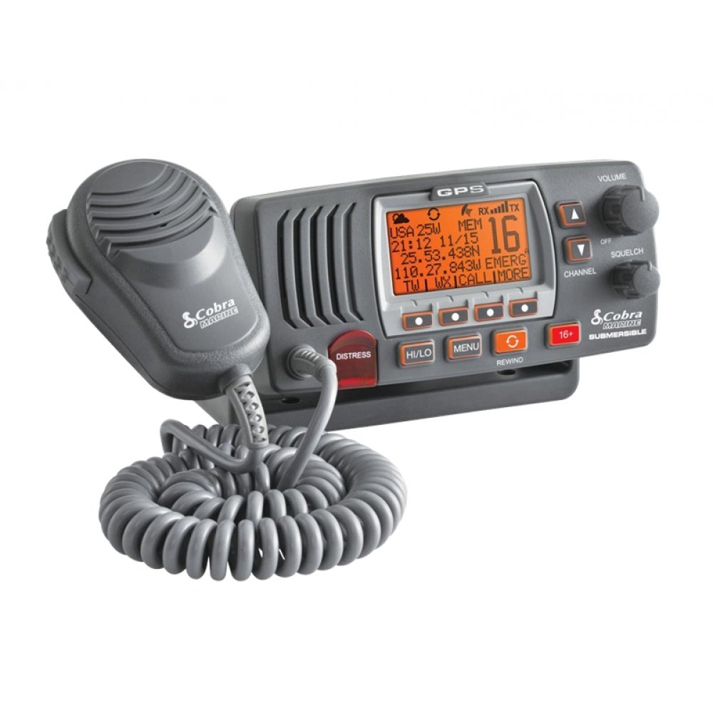 Cobra MR-F77/B GPS VHF Marine Πομποδέκτης Βάσης Αδιάβροχος Ισχύς 1 ή 25 Watts