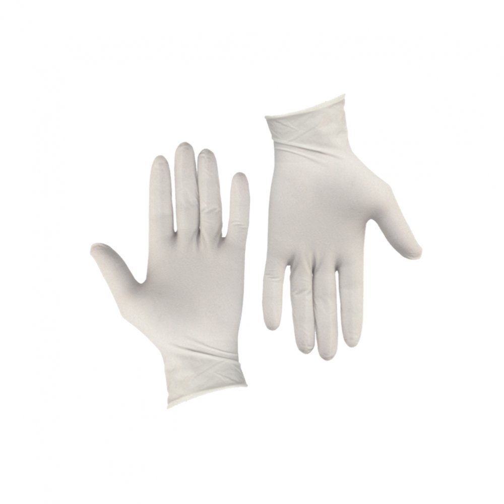 Σετ 100τεμ γάντια Λάτεξ ελαφρώς πουδραρισμένα Λευκά 