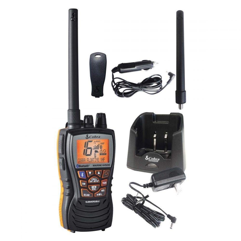 Cobra MR-HH500 FLT BT VHF Marine Φορητός πομποδέκτης 6 Watts με BlueTooth.