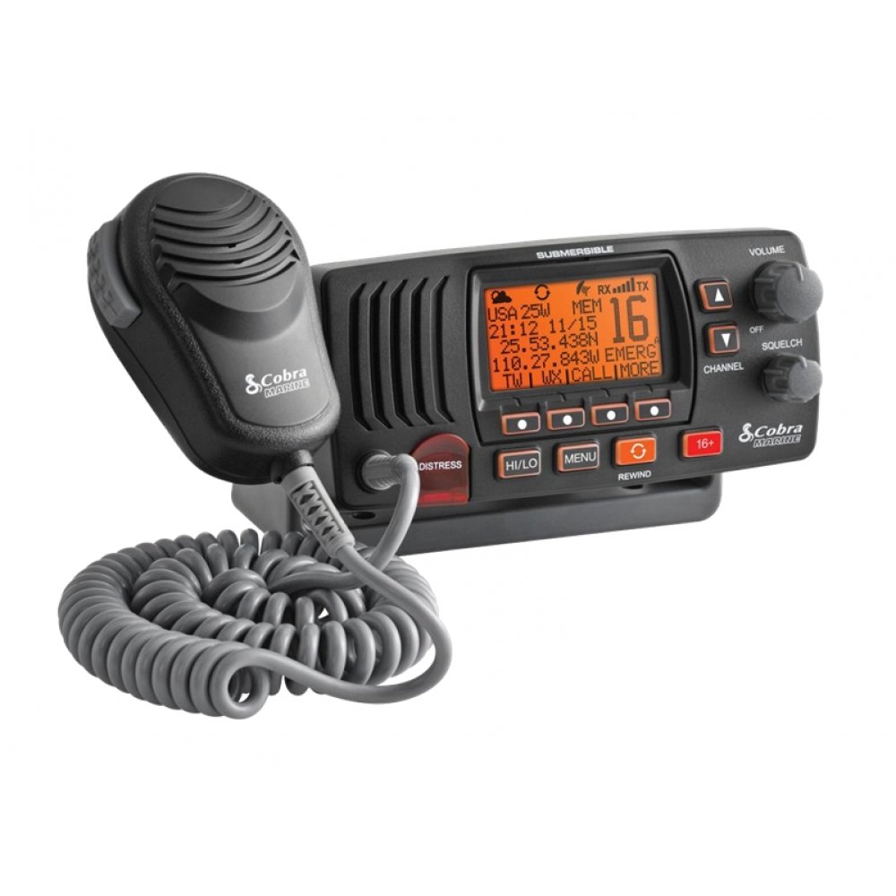 Cobra MR-F57 VHF Marine βάσης, αδιάβροχος, ρυθμιζόμενης ισχύς 1 ή 25 Watts.