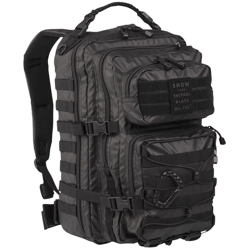 MIL-TEC Σακίδιο Πλάτης 36L Μαύρο Tactical Black BackPack US Assault L 14002288
