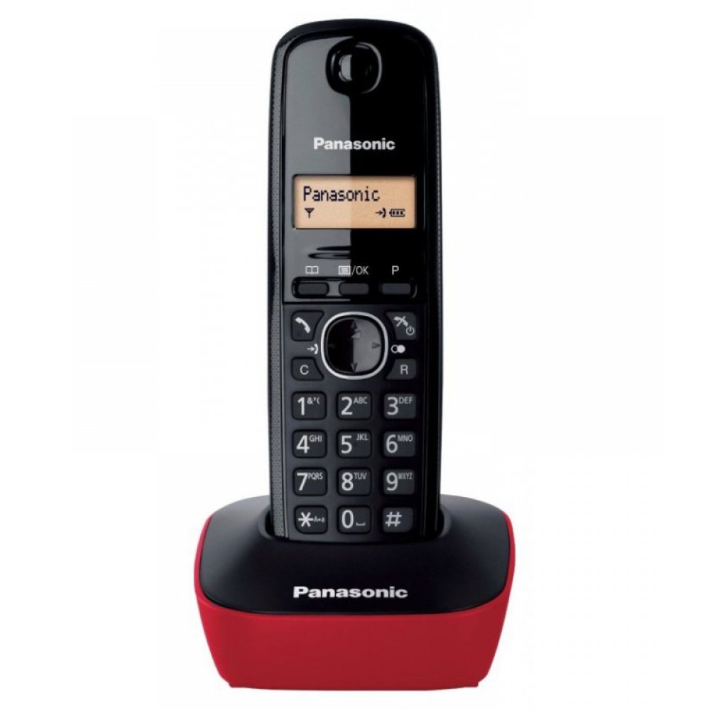 Panasonic KX-TG1611GRR Red Ασύρματο τηλέφωνο με φωτιζόμενη οθόνη