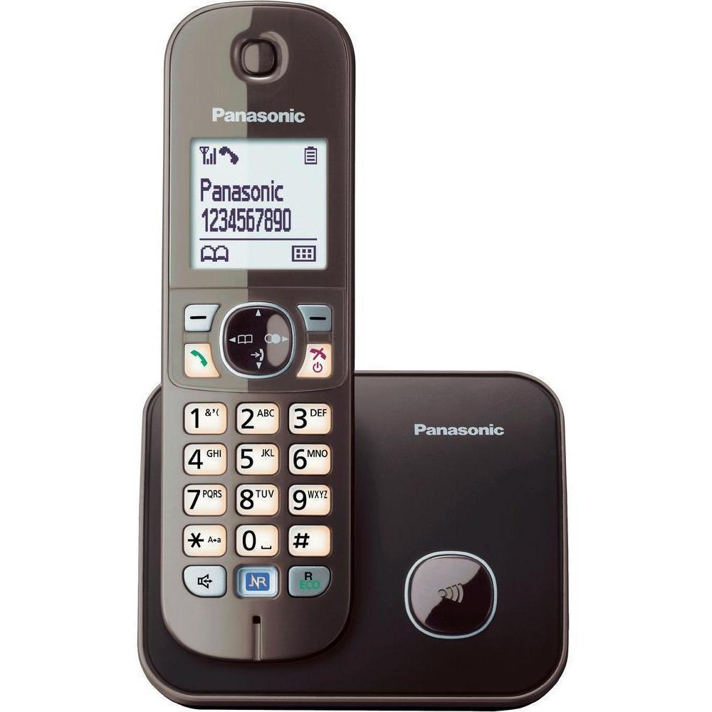 Panasonic KX-TG6811GRA καφέ Ασύρματο τηλέφωνο ECO με λειτουργία σε διακοπή ρεύματος