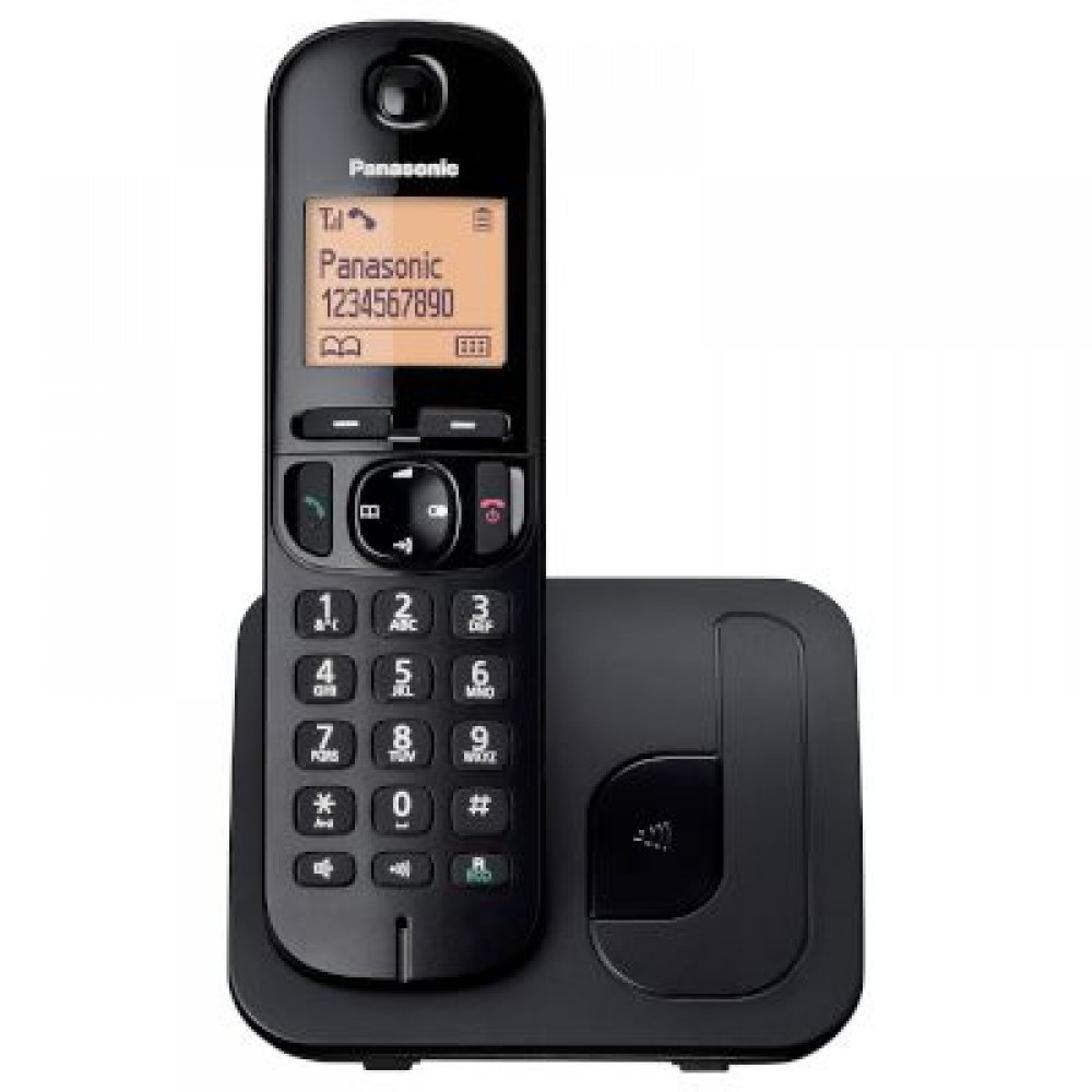 Panasonic KX-TGC210GRB Black Ασύρματο τηλέφωνο με λειτουργία ECO φωτιζόμενη οθόνη 