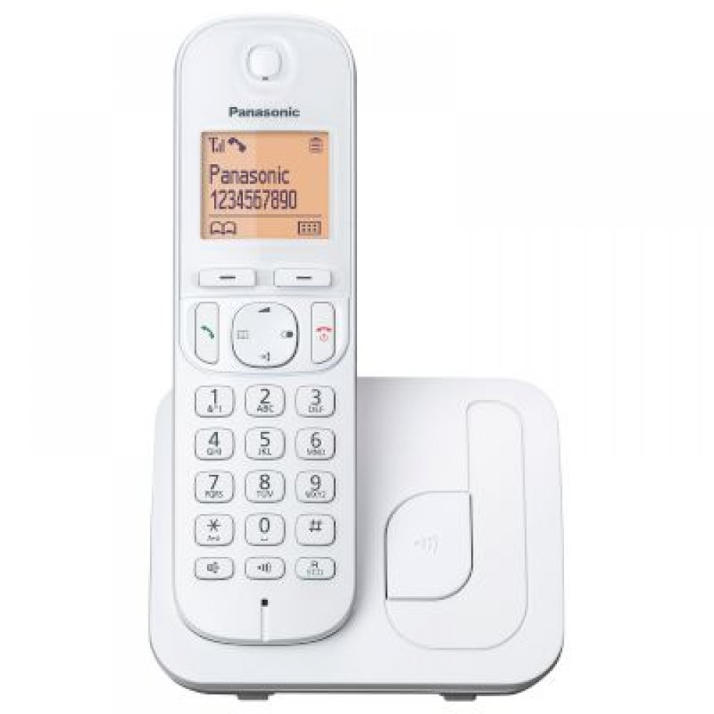 Panasonic KX-TGC210GRW Λευκό Ασύρματο τηλέφωνο με λειτουργία ECO φωτιζόμενη οθόνη