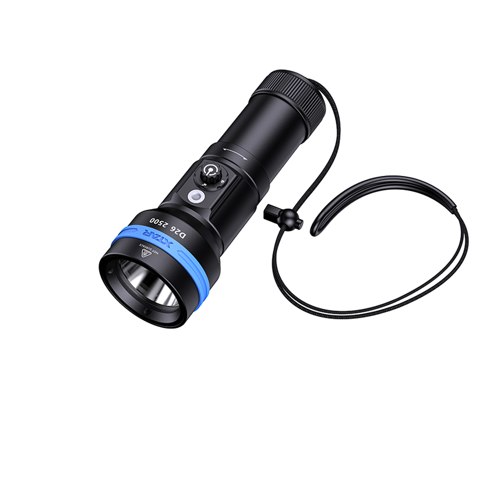 XTAR D26 Καταδυτικός Φακός LED φωτεινότητας 2500lm Μονής μπαταρίας Full Set 20802