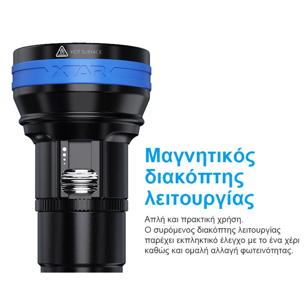 XTAR D06 Καταδυτικός Φακός LED φωτεινότητας 1200lm Full Set