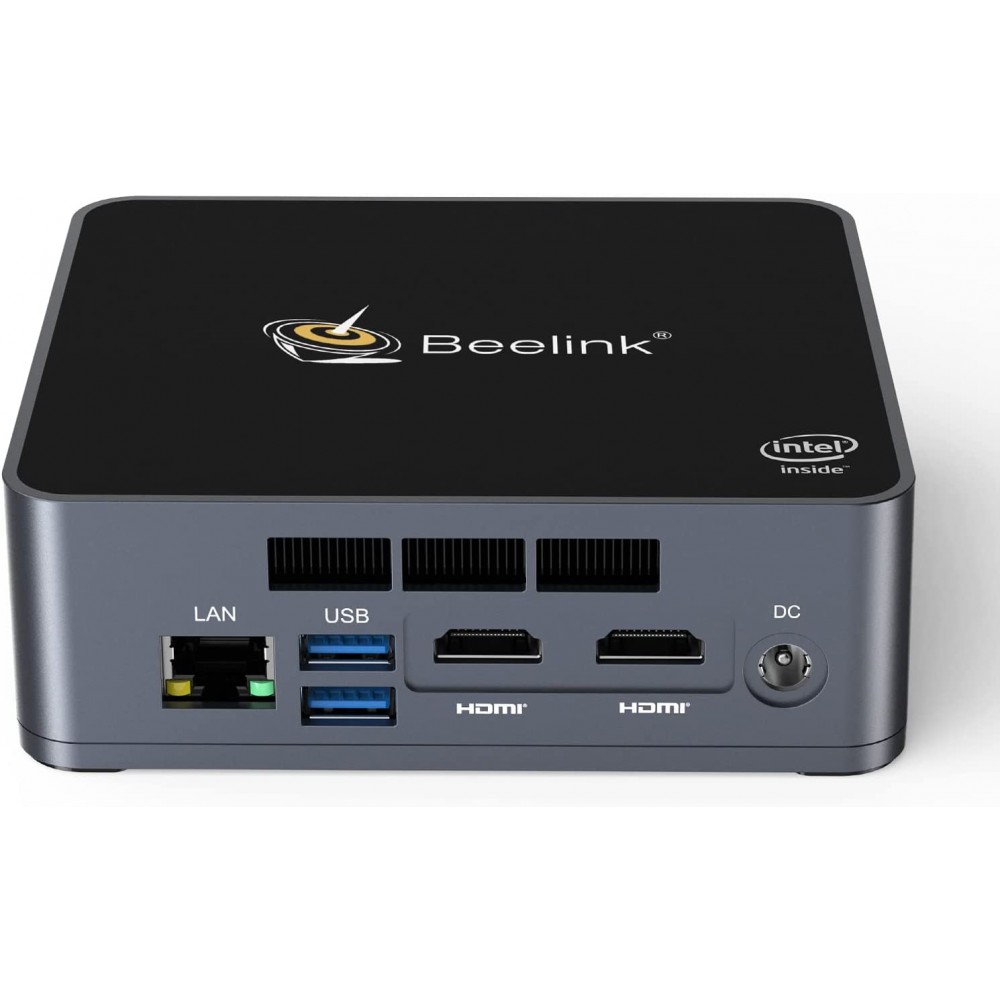 Beelink U59 Mini PC Intel Jasper Lake N5095 8GB RAM/256GB SSD Windows 10 Pro 64Bit 2.4G+5G WIFI Bluetooth 1000Mbps LAN 2xHDMI