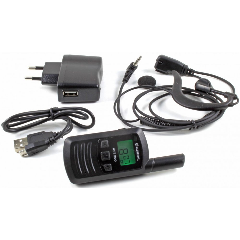 Albrecht ATT200 Μίνι ασύρματος πομποδέκτης PMR446(Walkie-Talkie)κατάλληλος για ενδοεπικοινωνία σε μαγαζιά