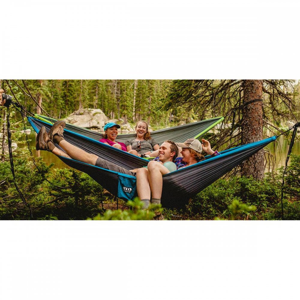 Eno-017 Αιώρα Διπλή Double Nest Teal/Charcoal