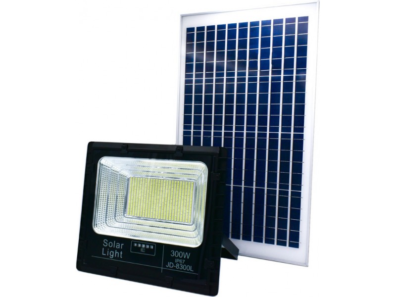 Στεγανός Ηλιακός Προβολέας Ισχύος 300W Με Τηλεχειριστήριο Σε Μαύρο Χρώμα Στεγανός Ηλιακός Προβολέας Ισχύος 300W Με Τηλεχειριστήριο Σε Μαύρο Χρώμα