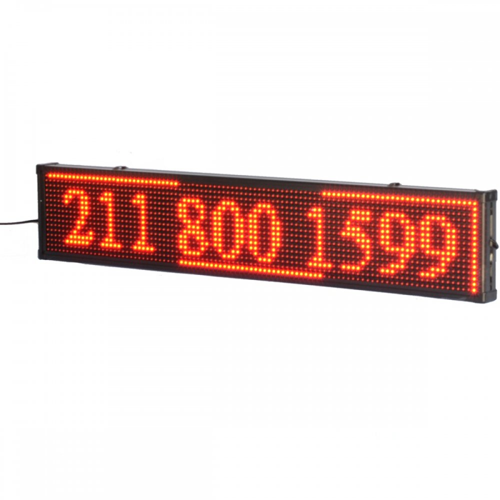 Κόκκινη Ηλεκτρονική Αδιάβροχη Πινακίδα Led 100x20 