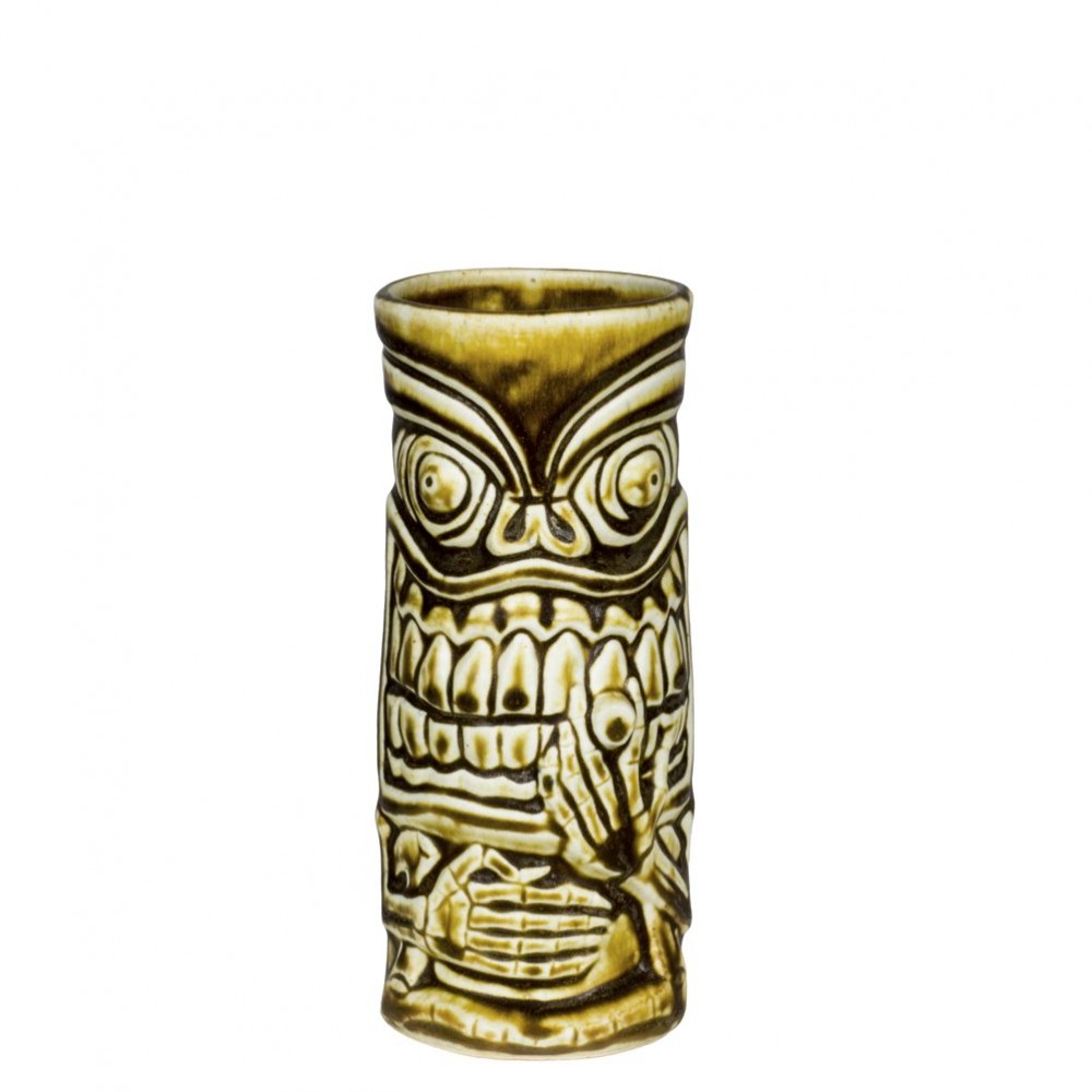 Κούπα Tiki 44cl, φ7.3x17cm, κιτρινοκαφέ, δίχρωμη, Πορσελάνης